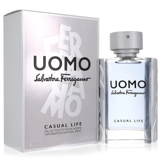 SALVATORE FERRAGAMO Salvatore Ferragamo Uomo Casual Life Eau De Toilette Spray By Salvatore Ferragamo 3.4 oz Eau De Toilette Spray
