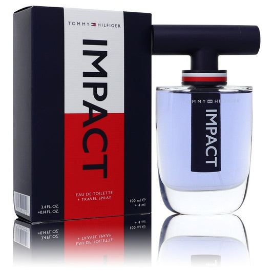 TOMMY HILFIGER Tommy Hilfiger Impact Gift Set By Tommy Hilfiger 3.4 oz Eau De Toilette Spray + .14 oz Travel EDT Spray