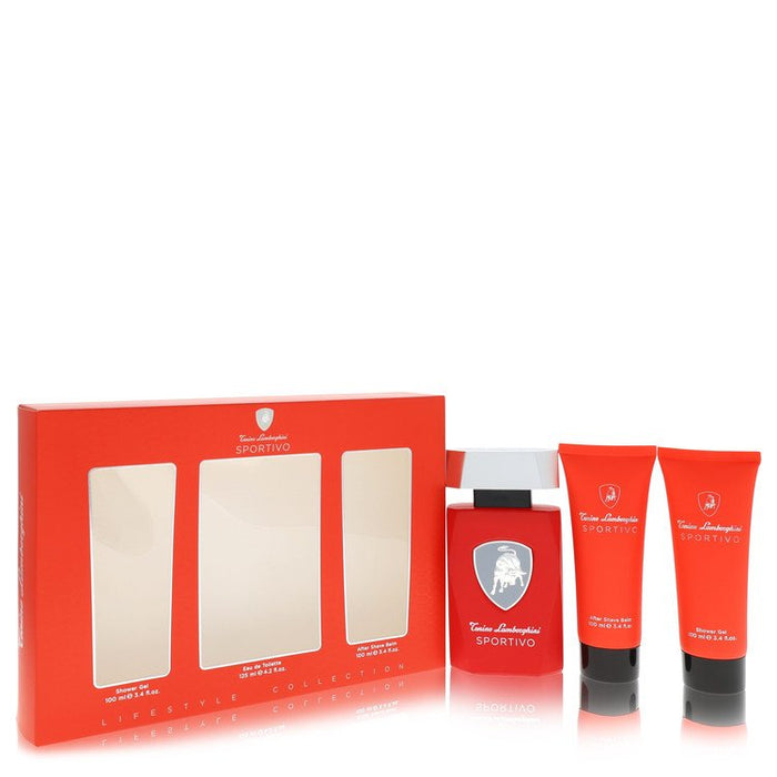 Gift Set — 4.2 oz Eau De Toilette Spray + 3.4 oz Shower Gel + 3.4 oz After Shave Balm