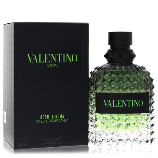 VALENTINO Valentino Uomo Born In Roma Green Stravaganza Eau De Toilette Spray By Valentino 3.4 oz Eau De Toilette Spray