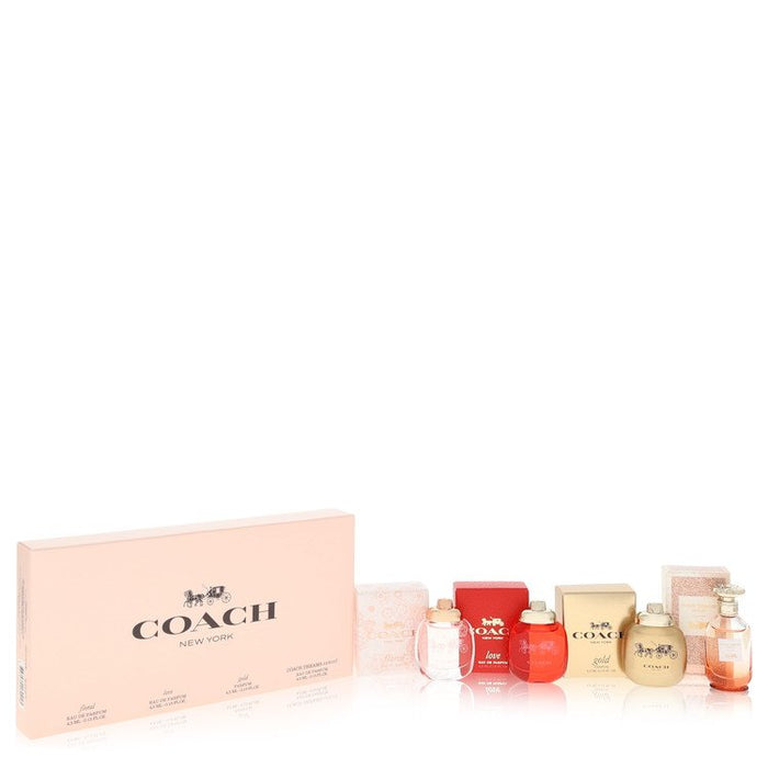 Coach Floral .15 oz Mini EDP + Coach Love .15 oz Mini EDP + Coach Gold .15 oz Mini EDP + Coach Dreams Sunset .15 oz Minni EDP