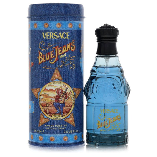 VERSACE Blue Jeans Eau De Toilette Spray (New Packaging) By Versace 2.5 oz Eau De Toilette Spray