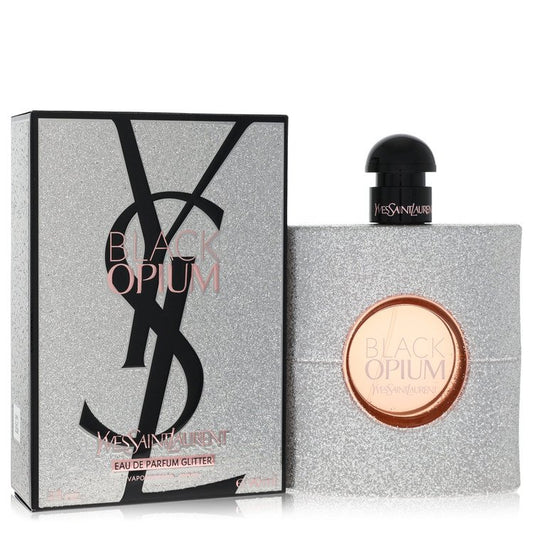 Black Opium Glitter Eau De Parfum Spray By Yves Saint Laurent - 3 oz Eau De Parfum Spray